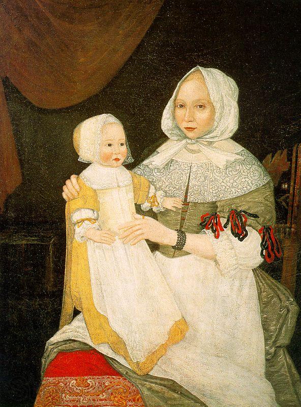The Freake Limner Mrs Elizabeth Freake and Baby Mary Norge oil painting art